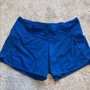 Lululemon blue speed up shorts